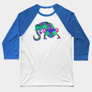 axolotl in mayan colorful ecopop Baseball T-Shirt